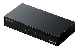 エレコム スイッチングハブ(LANハブ) 8ポート マグネット付き 電源内蔵 メタルケース 動作時環境50℃対応 EHC-F08MN-HJB