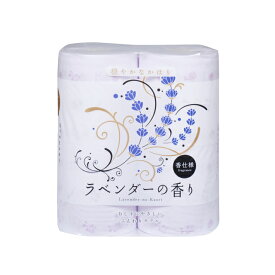 【法人・企業様限定販売】 四国特紙 ラベンダーの香り トイレットペーパー 4ロールダブル30m×12パック まとめ買い 送料無料 00202