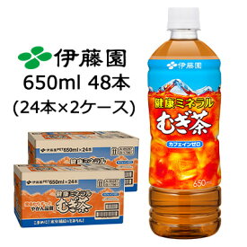 【ポイント3倍 4/4 20時から】 【個人様購入可能】伊藤園 健康 ミネラル むぎ茶 PET 650ml PET 48本 (24本×2ケース) カフェインゼロ やかん品質 送料無料 49838