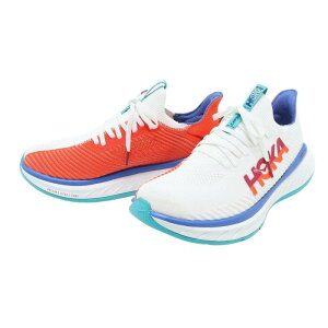 HOKA ONE ONE(zJ IlIl) M CARBON X 3 WHITE/FLAME 26.5CM