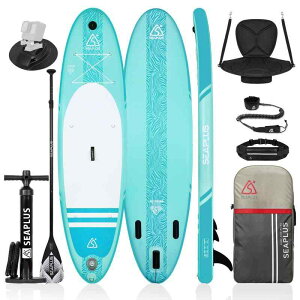 SUPボード サップボード SEAPLUS スタンドアップパドルボード インフレータブル sap カメラサポート付き サーフボード 初心者 釣り レース 水上散歩 ヨガ CL-G 320 * 81cm*15cm 最大積載重量140kg フル