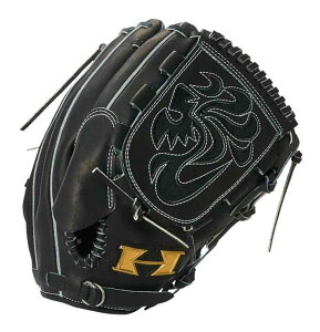 HI-GOLD ハイゴールド 一般硬式用グラブ 心極 KKG-2501 ブラック LH 右投げ 投手用 高校野球対応 指カバー付き