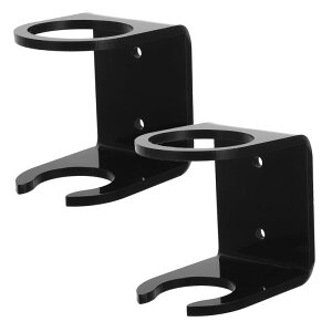 GANAZONO 野球バットホルダー 垂直ラック 野球バットラック 野球ハンガー壁掛 多目的 ディスプレイ 野球 ソフトボールバット用 記念品 (2個セット) ブラック