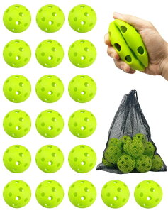 野球 バッティング練習ボール セット 穴あきボール 練習用 ボール 野球ボール 軟式 柔らかい 軽量EVA素材 専用メッシュバッグ付き 室内 室外 トレーニングボール