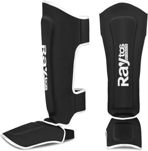 Raytos レガース 【格闘技用レッグサポーター】 キックボクシング 空手 柔道 総合格闘技 に最適 PUレザー&三重構造内張り ひざサポーター すね当て プロテクター S/M/Lサイズ 3色展開