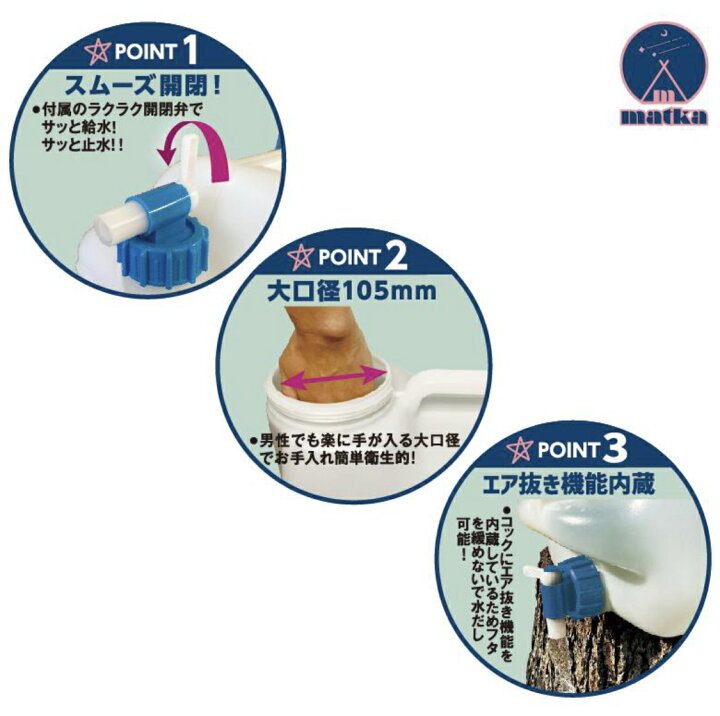 楽天市場】日本製 ウォータータンク 12L 4個セット 水色コックと 