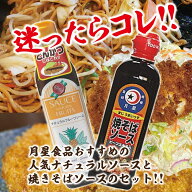 ナチュラルフルーツソース 300ml 瓶 焼きそば ソース 500ml 2本セット【ギフト包装不可】ウスターソース …