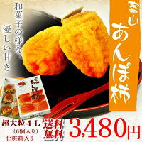 柿カキかき富山産あんぽ柿超大粒4Lサイズ6玉入630g化粧箱送料無料常温