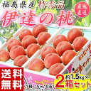 ☆総合1位獲得☆《送料無料》福島県産 「伊達の桃」　特秀品　約1.5kg×2箱(1箱：5〜10玉) frt ☆桃／もも／モモ／お中元 ランキングお取り寄せ