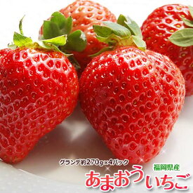 博多あまおう いちご 福岡県産 GまたはDX 4パック（1パック：約270g） 送料無料 ※冷蔵　いちご イチゴ 苺