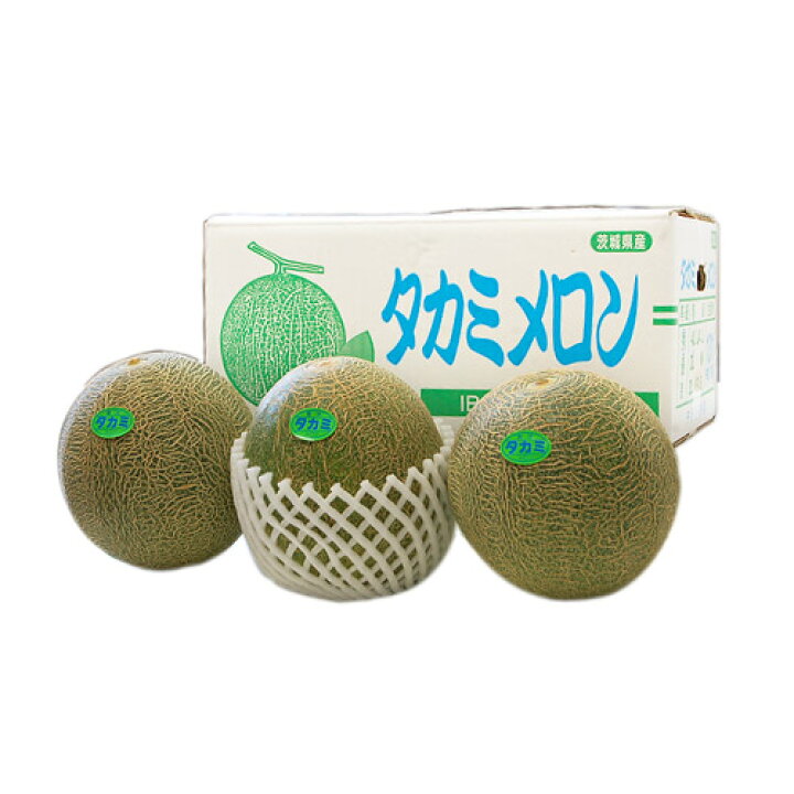 楽天市場】貴味メロン (青肉) 茨城県産 大玉 3～4玉 約4.5kg 3～4L 