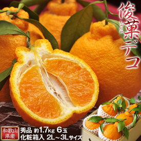 橋爪さんの 樹上熟成 俊菓デコ (しらぬひ) 2～3Lサイズ 6玉 約1.7kg 和歌山県産 秀品 産地直送 ※常温 送料無料