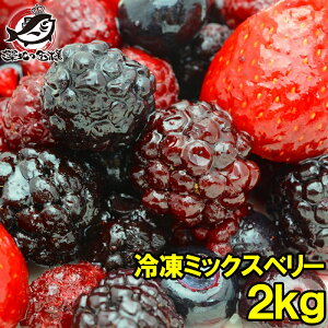 冷凍ミックスベリー 2kg 500g×4パック 冷凍果実ミックスをたっぷりと ブルーベリー、ラズベリー、ブラックベリー、ストロベリー各125g 冷凍フルーツ 冷凍デザート 冷凍食品 業務用 ヨナナス