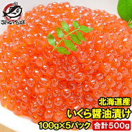 送料無料 イクラ 醤油漬け 500g 北海道産 いくら 100g×5パック 最高級の一番手！銀座の寿司屋も使う厳選…