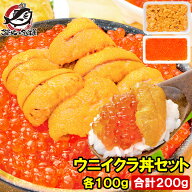 送料無料 築地市場のウニイクラ丼セット 2杯分 無添加生ウニ100g＆いくら醤油漬け100g 海鮮丼で約2杯分 …