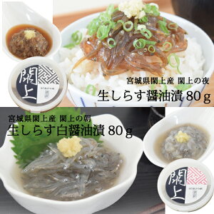 閖上生しらす醤油漬2種セット (白醤油漬・醤油漬)ギフトセット 贈り物 ご飯のお供 酒の肴 お取り寄せ 【冷凍便】