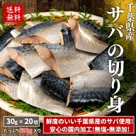 【国産・国内加工】 国産さば（千葉県産）無添加 無塩 30g×20切（600g）骨取り済み｜冷凍サバ 切り身 解…