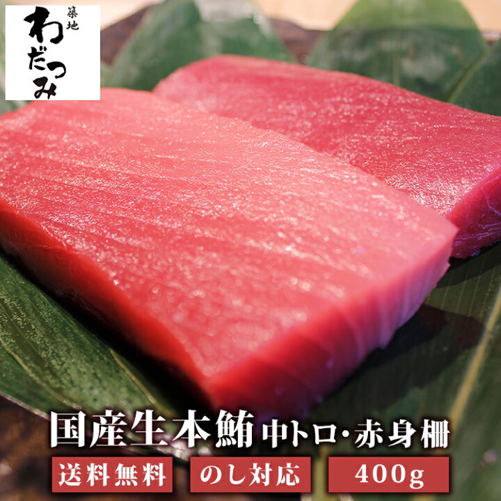 楽天市場 築地直送 国産生本マグロ 中トロ 赤身 柵400gセット 鮪 まぐろ マグロ 生まぐろ 本鮪 刺身 マグロ丼 まぐろ丼 海鮮丼 中とろ 生マグロ 本まぐろ マグロ刺身 生本マグロ 本マグロ 柵 海鮮 お取り寄せグルメ 生 冷蔵 とろ クロマグロ 内祝い お返し 高級 お祝い