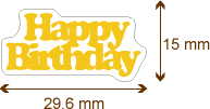 楽天市場 ロール巻 Happy Birthday 小売用 9ヶ付 レビューを書いて下さる方限定で金箔プレゼント中 純金 食用 金箔 誕生日 製菓材料 料理 飲み物 トッピング お試し 食用純金箔専門店 ツキオカ