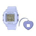 国内正規品　BABY-G＋PLUS ベビージープラス　BGD-10KH-2BJR　2WAY　ライトブルー　水色　ハート型時計ホルダー　スクエア　クオーツ　電池式　10気圧防水　ラッピングサービス