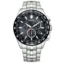 国内正規品　CITIZEN　シチズンコレクション　クロノグラフ　CB5874-90E　ブラック文字盤　黒　エコドライブ　ソーラー　電波時計　ステンレス　最長5年保証　送料無料　バンド調整サービス　ラッピングサービス