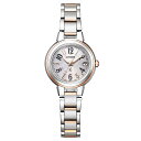 正規品　シチズン　CITIZEN　XC クロスシー basic collection　ES9434-53X 電波時計　エコドライブ　ソーラー アラビア数字　ピンクゴールド色×シルバーコンビ　ステンレス　ラッピング無料　バンド調整サービス　ロングセラー