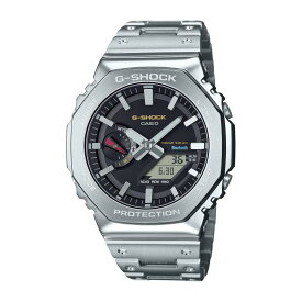 国内正規品　初代カラーモデル　G-SHOCK　フルメタルシリーズ　GM-B2100SD-1CJF　ブラック　黒文字板　シルバー　アナデジ　タフソーラー　Bluetooth対応　20気圧防水　オクタゴン　バンド調整サービス　ラッピングサービス