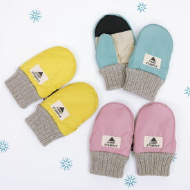 【送料無料 ポイント5倍】stample アイスクリーム ベビー ミトン スノーミトン キッズ 子供 手袋 暖かい 冬 撥水性 防寒性 ピンク イエロー ブルー あったかい あったか かわいい おしゃれ 男の子 女の子 てぶくろ 雪遊び スノー パステルカラー 1歳 2歳 3歳 4歳 62878