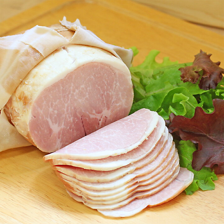 楽天市場 つくば豚ロースハム 500g 筑波ハム 国産豚 茨城県産 高級ハム お歳暮 天竺布巻きハム 筑波ハムオンラインショップ