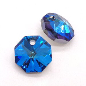 【シート販売】プレシオサ PRECIOSA シャンデリアパーツ オクタゴン 1ツ穴 コーティングカラー 10mm 126個 1シート ハンドメイド パーツ アクセサリー ガラスパーツ ストラス サンキャッチャー