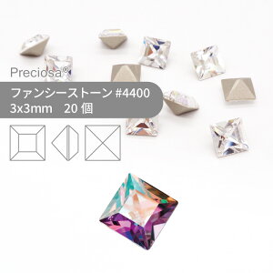 vVIT PRECIOSA t@V[Xg[ 4400 NX^I[ 3x3mm 20  nhCh p[c ANZT[ rW[ fRp[c lC O[fR VJbg Xg[ ߍ݌^
