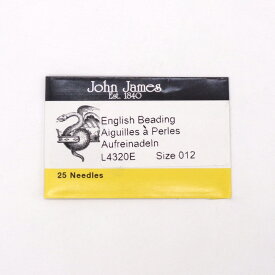ビーズスミス ビーズ針 L4320 BN12 12号 25本 ジョンジェイムズ Beading シードビーズ ビーズ刺繍 ハンドメイド 手芸 アクセサリー ジュエリー 製作 クラフト 道具 工具