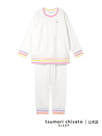 【SALE／20%OFF】ツモリチサト スリープ パジャマ パイル(本体) あったか 長袖 長ズボン tsumori chisato SLEEP ツモリチサトスリープ インナー・ルームウェア パジャマ ホワイト グレー【RBA_E】【送料無料】[Rakuten Fashion]