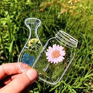 【即納】【 90枚セット】ドライフラワーのしおり 押し花キット 可愛い 透明ブックマーク 花のページ しおり 大量 ブックマーク 天然花読書マーク 手作り ドリフトボトル 香水瓶 ガラス瓶 ク