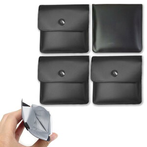 \在庫一掃セール/【即納】携帯灰皿 4枚入 携帯用灰皿 収納ポーチ 携帯用吸い殻入れ 携帯タバコ灰皿 ポケット エチケット 屋外 喫煙所 ポータブル おしゃれ 小型 密閉 軽量 送料無料