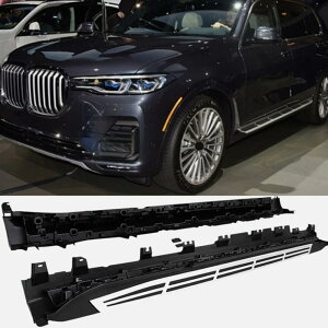 BMW X7 G07 2019-2025 �T�C�h�X�e�b�v�R���v���[�g�L�b�g�ԗp�i�[�t�o�[ �A�b�v�O���[�h�u���b�N�p�l�� ����~�ߗ��q�t�� �u���b�N&�V���o�[ 2�� (��p�ԗ��̂�)