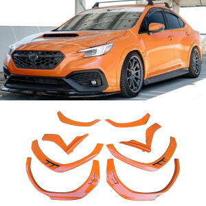 フェンダーカバー 2022-2025 スバル WRX 専用 ボディカラー同色 フェンダーフレア パネル S スタイル 外装 オレンジ色