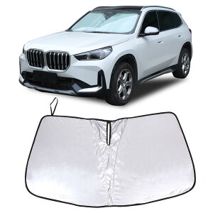 Hudiriy �ԗp�t�����g�K���X�T���V�F�[�h BMW X1 U11 /iX1/X2/iX2 2023 2024�N���f���Ή� �܂肽���ݎ� UV���t���N�^�[ �I�[�g�E�B���h�E�T���V�F�[�h �o�C�U�[�V�[���h�J�o�[�A�t�����g�K���X�T���V