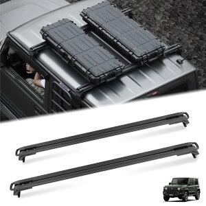 ジムニー JB64専用 2本セット ルーフキャリア アルミ合金製 ベースキャリア 天井収納 穴あけ不要 外装パーツ