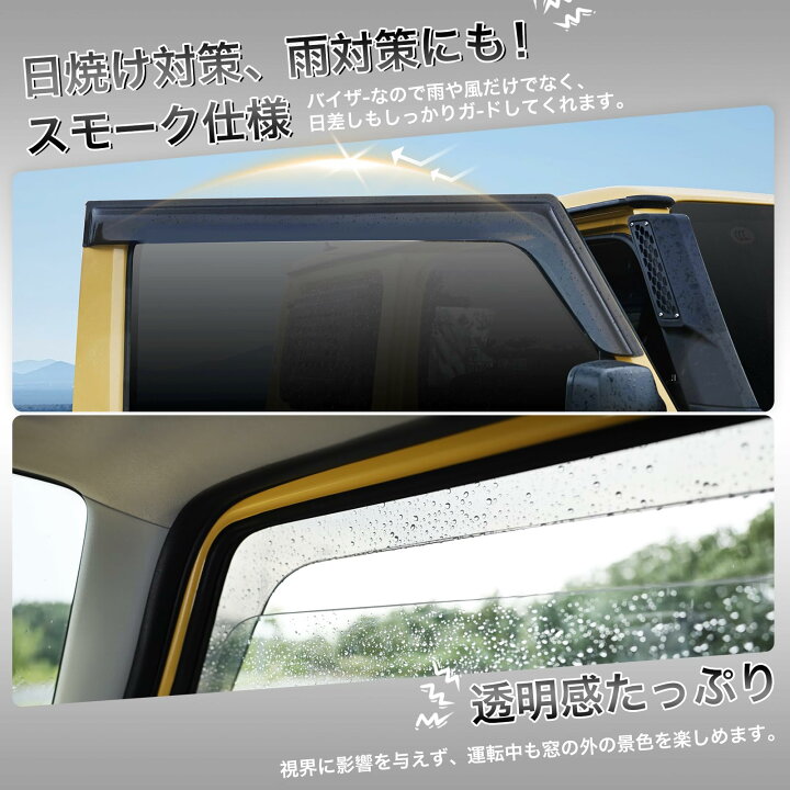 楽天市場】新型ジムニー JB64 / シエラ JB74専用 サイドバイザー 2枚 
