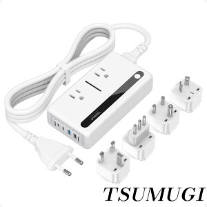 �y�܂Ƃߔ����ōő�500�~OFF�N�[�|��!�z�y���������z�C�O���s�p 220v����100v TESSAN ���v64W �}���[�d �ψ���t���ϊ��v���O �S���E�Ή� C/BF/O/B3/L�^�C�v�t�� 4��USB(2 USB C)�|�[�g 2��AC�R���Z���g ��