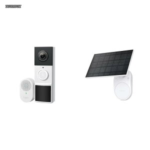 �y���������zTapo �X�}�[�g�h�A�z�� �H���s�v 2K 3MP IP65�ό󐫁y�O�o�悩��X�}�z�Ō��֐���m�F�z TP-Link Tapo D210/A + Tapo �t�����C�����X �l�b�g���[�N�J������p �R���p�N�g �\�[���[�p�l���y