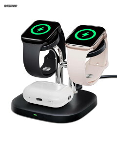 �y���������z�[�d�� �X�^���h 2�䓯���AApple Watch�Ή� �}���[�d��AApple Watch 11/10/9/8/7/6/5/4/3/2�AUltra 3/Ultra 2/Ultra/SE 3/SE 2/SE�Ή��ASwanScout 704A (�u���b�N)