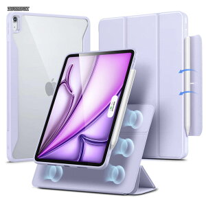 �y���������ziPad Air 13�C���` �P�[�X M4/M3/M2�i2026/2025/2024�j�Ή� ���E���}�O�l�b�g�J�o�[ �������f�U�C�� �P�̎g�p�\ �c���Ή� ���p�x�X�^���h �����X���[�v/�E�F�C�N Pencil Pro/USB-C�Ή� �o�C
