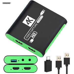�y���������zHDMI 4K �p�X�X���[�Ή� Switch�Ή� PS5 �Ή� 1080P 60FPS �L���v�`���[ USB 3.0 Type-C ��x�� PS4/Xbox/Wii U/PC/�E�F�u�J����/�X�}�[�g�t�H���Ή� ���� ��c ���C�u�z�M �^�� Windows 7/8/10/11 Mac Linu