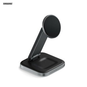 �y���������z2 in 1 ���C�����X�[�d�� Qi2 15W �f���A�����C�����X�[�d�X�^���h �}�O�l�b�g�� �܂肽���ݎ��g���x���[�d�X�e�[�V�����AiPhone 17�`12 �V���[�Y�AAirPods Pro 4/3/2 �Ή�