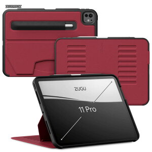 �y���������zCASE iPad Pro 11 �C���` M4 / M5 (2024 / 2025)�Ƃ̌݊������� �P�[�X �ɔ� �����Ռ��ی� 8�i�K�X�^���h�@�\ �y���z���_�[ ���C�����X�[�d �I�[�g�X���[�v (Pro11 �J�o�[ �`�F���[���b�h)