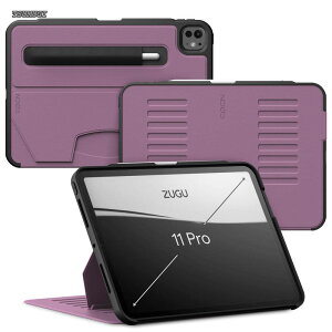 �y���������zCASE iPad Pro 11 �C���` M4 / M5 (2024 / 2025)�Ƃ̌݊������� �P�[�X �ɔ� �����Ռ��ی� 8�i�K�X�^���h�@�\ �y���z���_�[ ���C�����X�[�d �I�[�g�X���[�v (Pro11 �J�o�[ �x���[�p�[�v��)