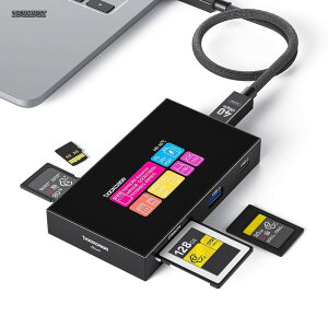 �y���������z8-in-1 CFexpress Type B/Type A�J�[�h���[�_�[ �^�b�`�X�N���[������ UHS-II SD/microSD�X���b�g�A4K HDMI�AUSB-C & USB-A 3.2 Gen 2 (10Gbps)�A100W PD�Ή� �f������ҁE�ʐ^�ƁE�N���G�C�^�[����