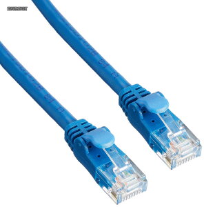 �y���������zLAN�P�[�u�� CAT6A 20m �ܐ܂�h�~�R�l�N�^ ���炩 �u���[ LD-GPAYC/BU20